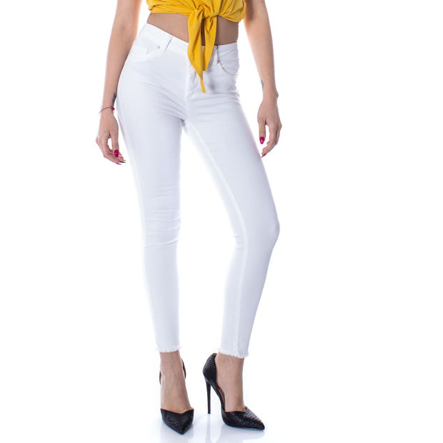 White Cotton Jeans & Pant