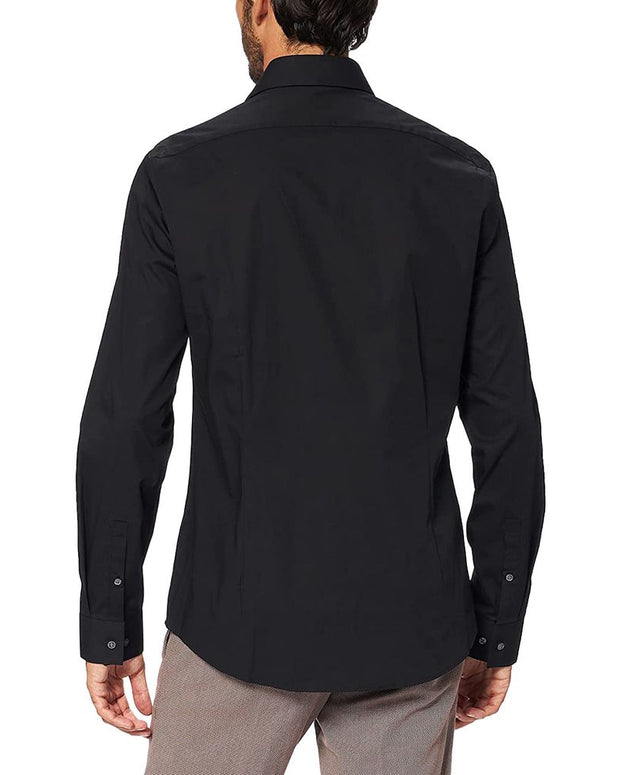 Black Cotton Dress Shirt