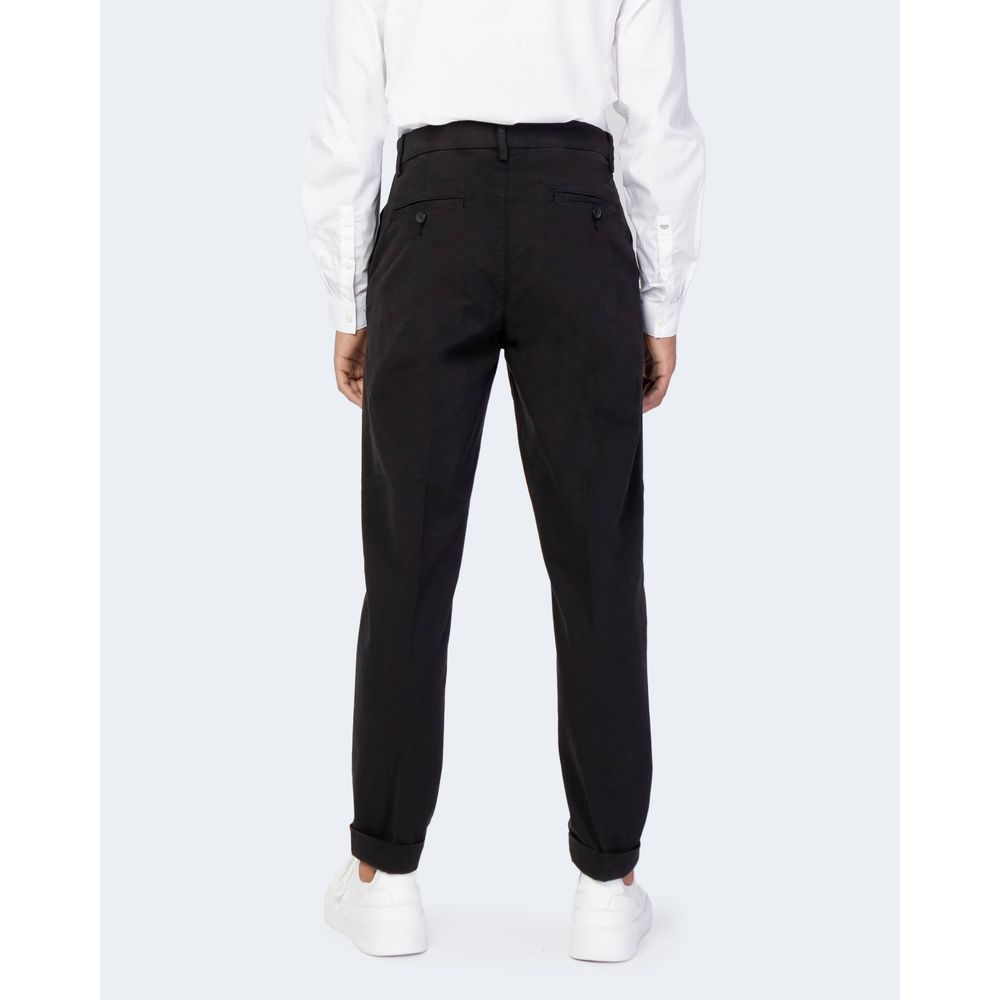 Black Cotton Jeans & Pant