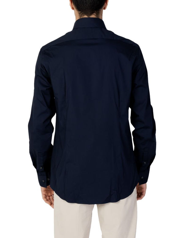 Blue Cotton Dress Shirt