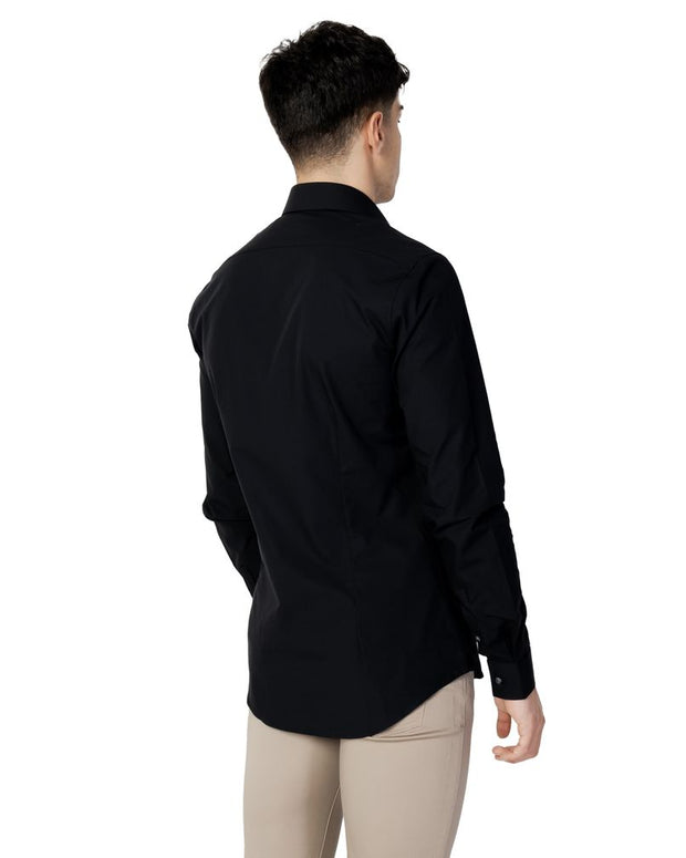 Black Cotton Dress Shirt