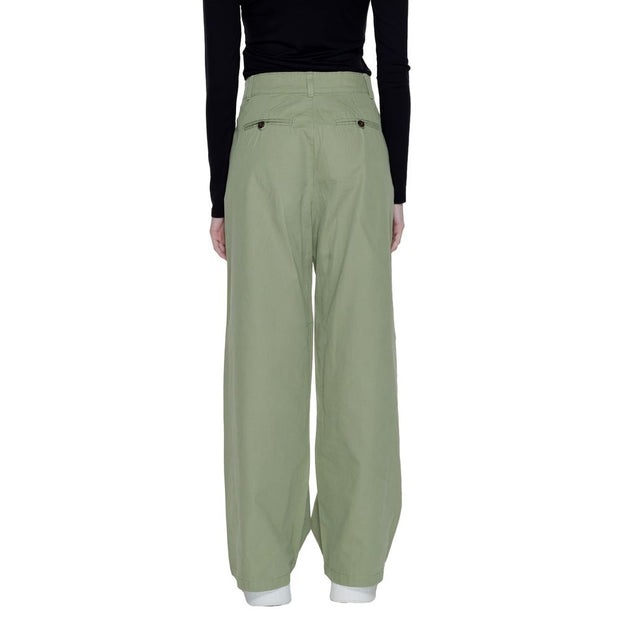 Green Cotton Jeans & Pant