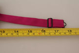 Pink 100% Silk Adjustable Neck Bow Tie Men
