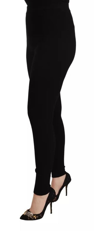 Black High Waist Stretch Pants Tights