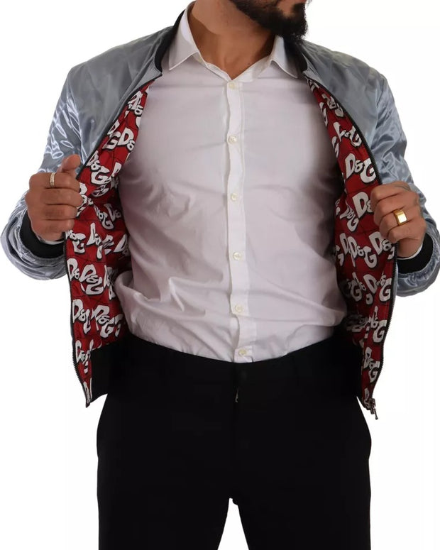 Light Blue Bomber Coat Men Jacket