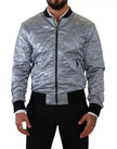 Light Blue Bomber Coat Men Jacket