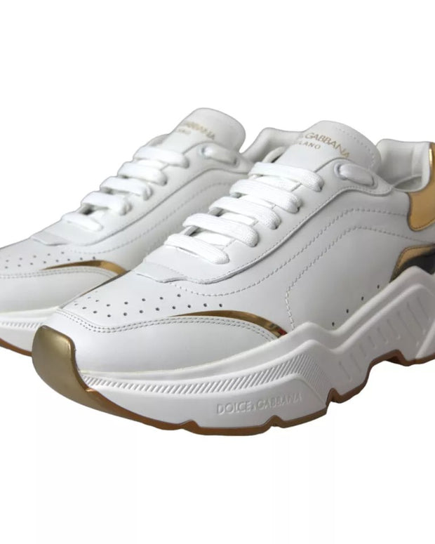 White Gold DAYMASTER Leather Sneakers Men Shoes