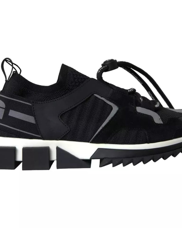 Black White Logo Sorrento Mens Sneakers Shoes