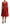Red A-line Pleated Midi Satin Silk Dress