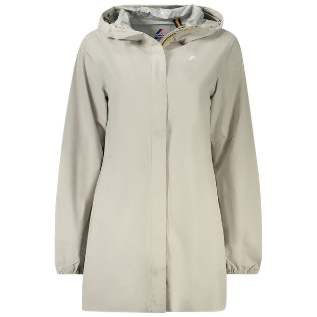 Beige Polyester Jackets & Coat