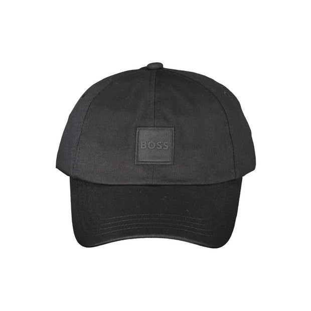 Black Cotton Men Cap