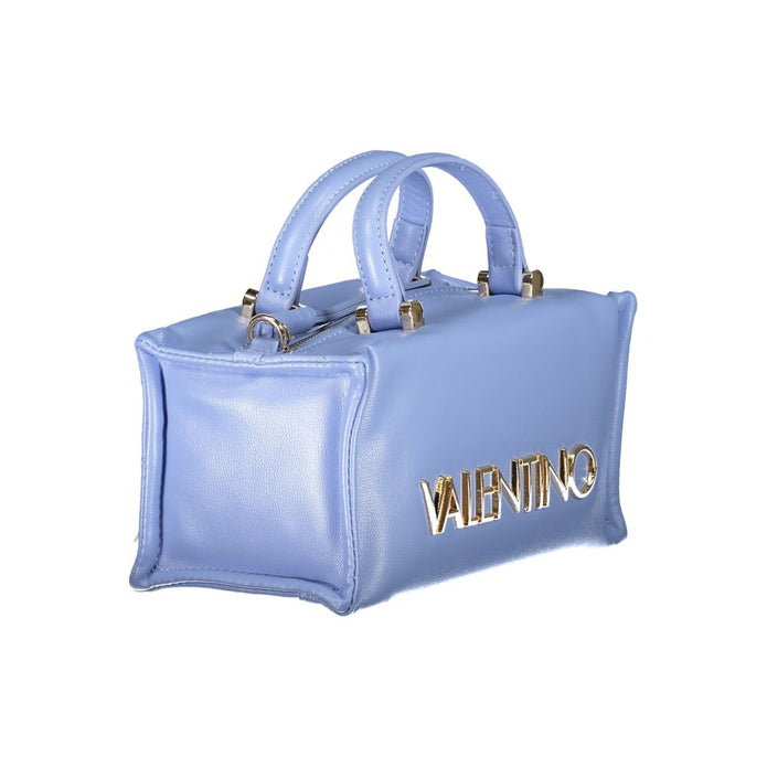 Light Blue Polyethylene Women Handbag