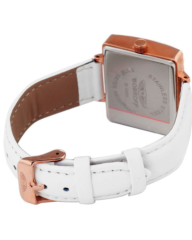 White Leather Watch