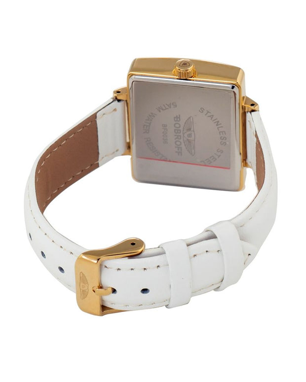 White Leather Watch
