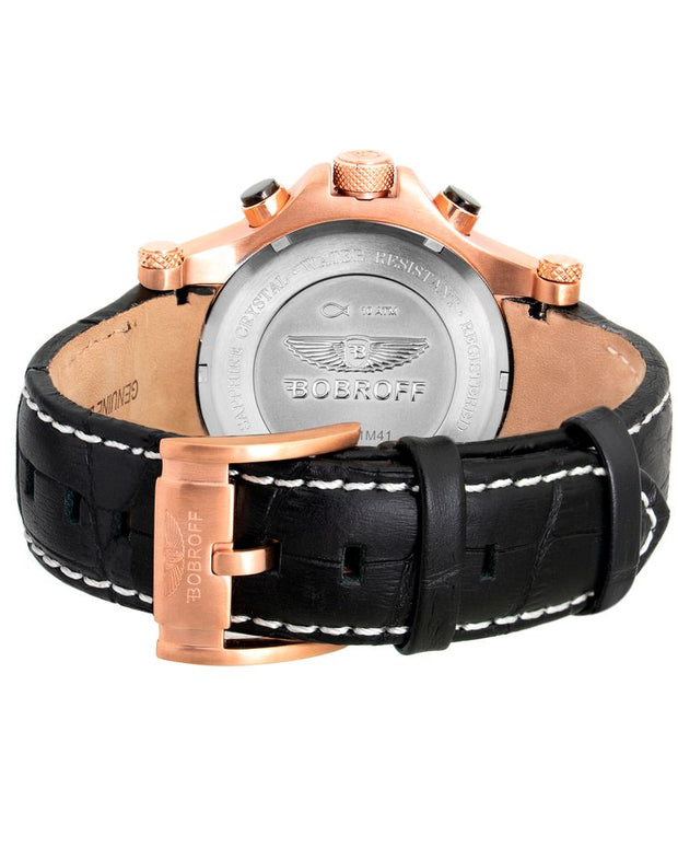 Black Leather Watch