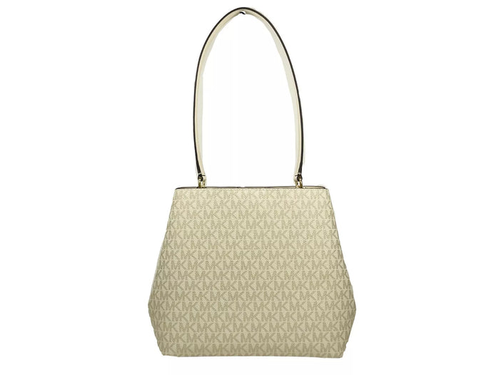 Medium Pratt Bucket Shoulder Bag Purse Pale Gold/Cream