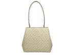 Medium Pratt Bucket Shoulder Bag Purse Pale Gold/Cream