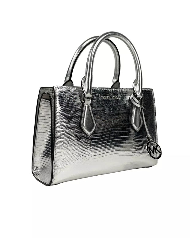Sheila Small Crossbody Satchel Purse Bag Silver