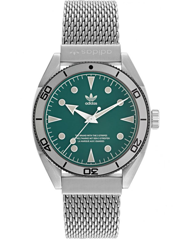 Gray Stainless Steel Dress Watch