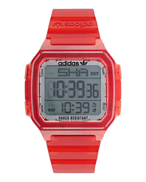 Red Resin Digital Watch