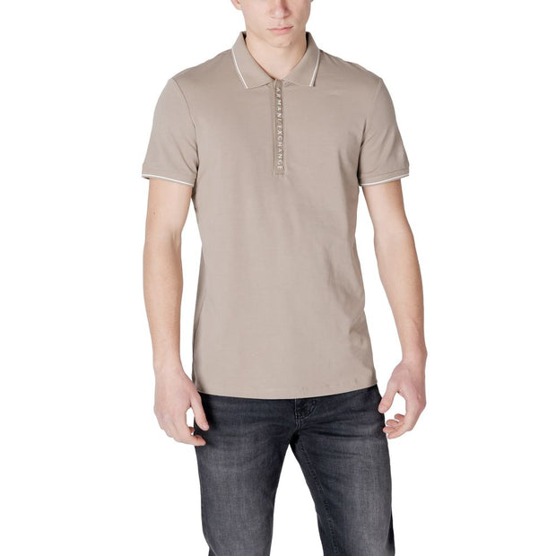 Beige Cotton Polo Shirt