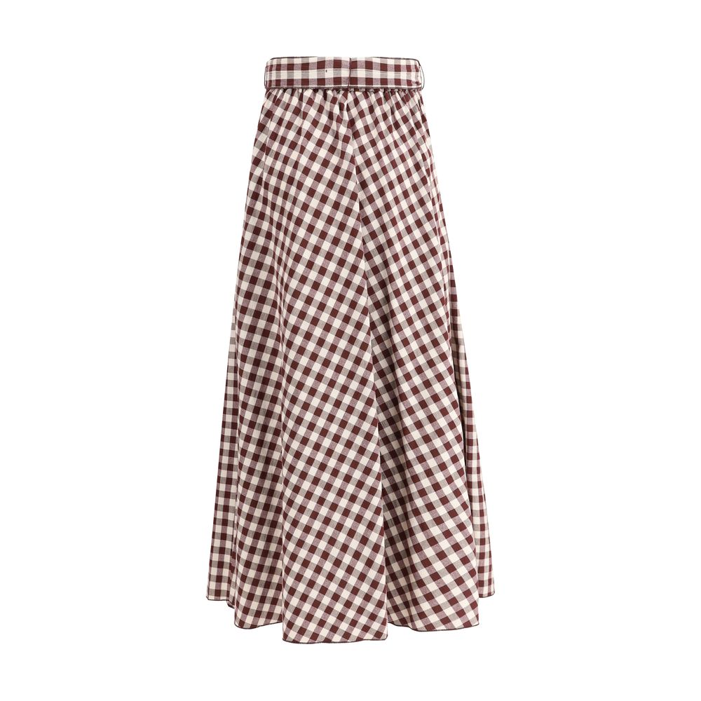 Vichy Print Wallet Skirt