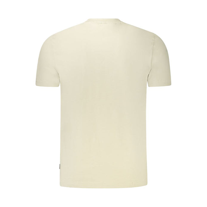 Beige Cotton Men T-Shirt