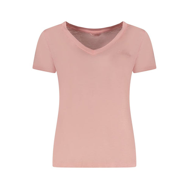 Pink Lycra Women T-Shirt