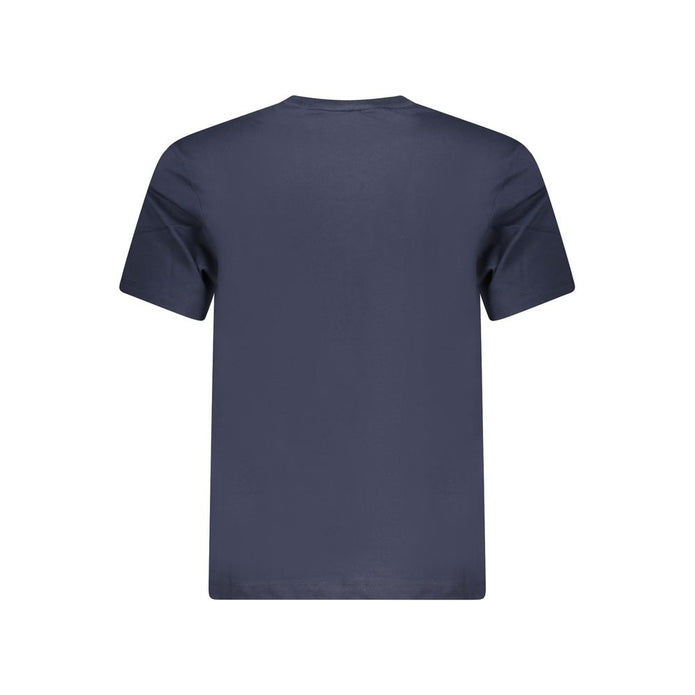 Blue Cotton Men T-Shirt