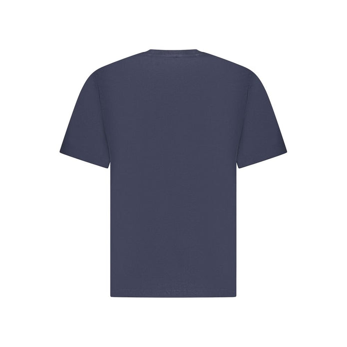 Blue Cotton Men T-Shirt