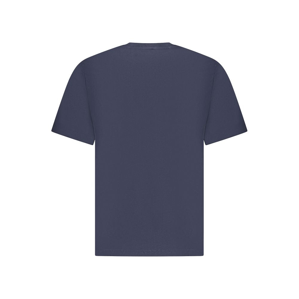 Blue Cotton Men T-Shirt