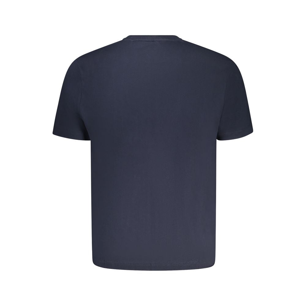 Blue Cotton Men T-Shirt