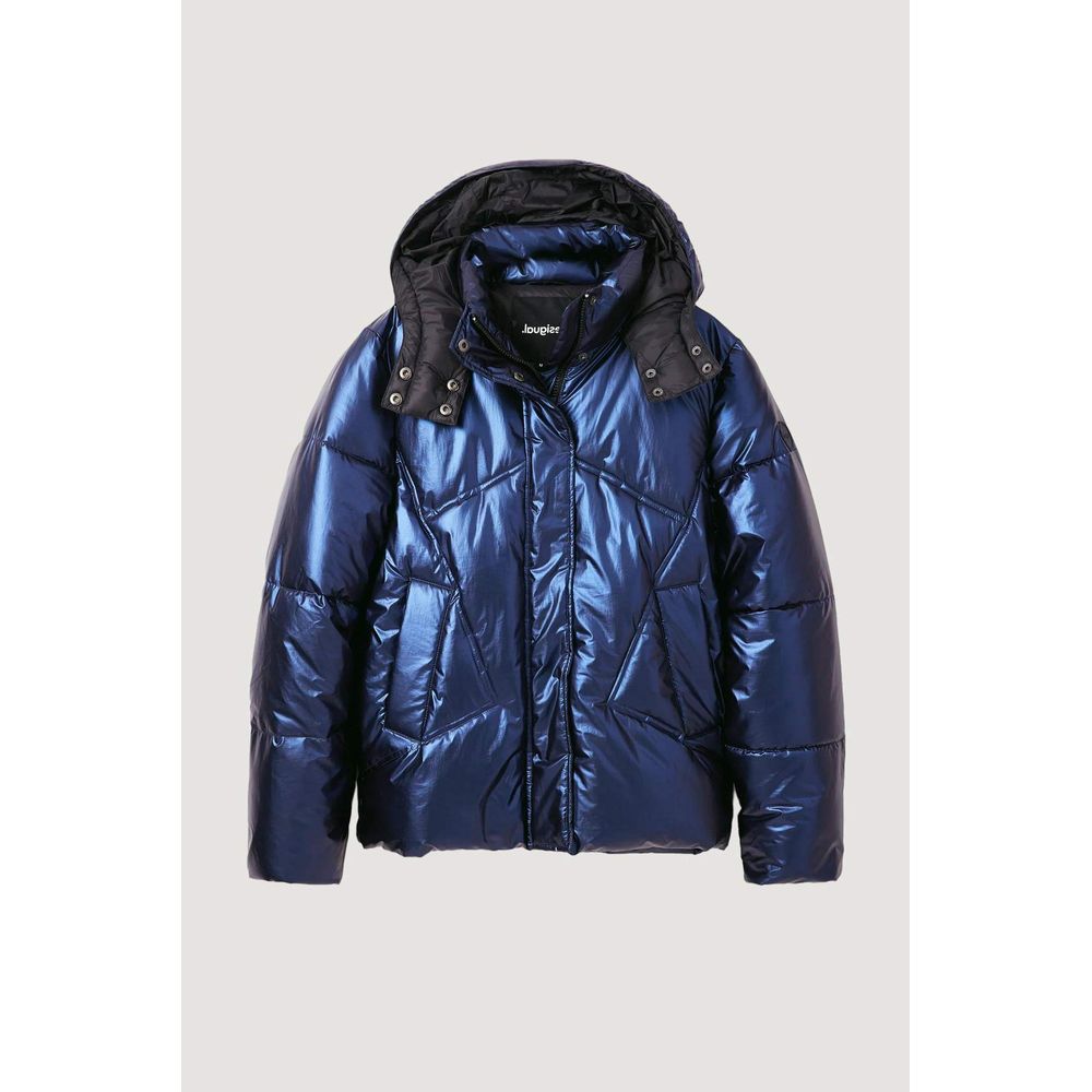 Blue Polyamide Jackets & Coat