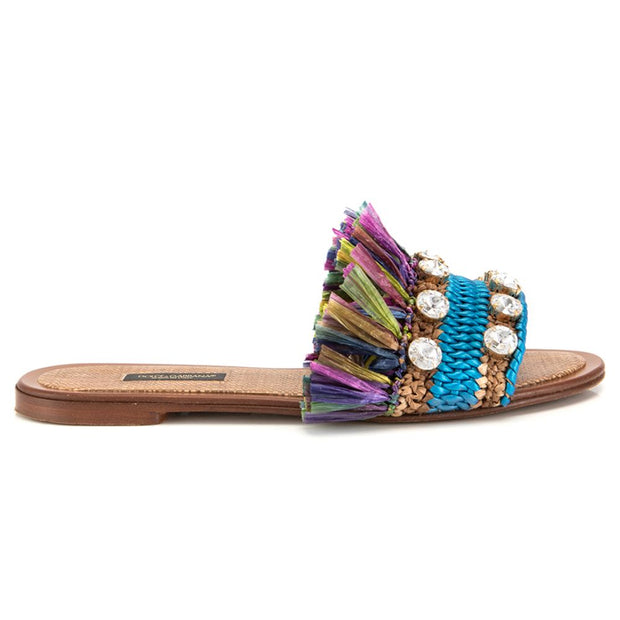 Multicolor Leather Di Lambskin Sandal