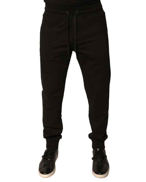 Black Cotton Jogger Men Sweatpants Pants