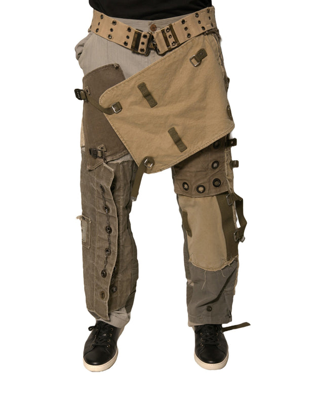 Multicolor Reconstructed Flight Cargo Pants