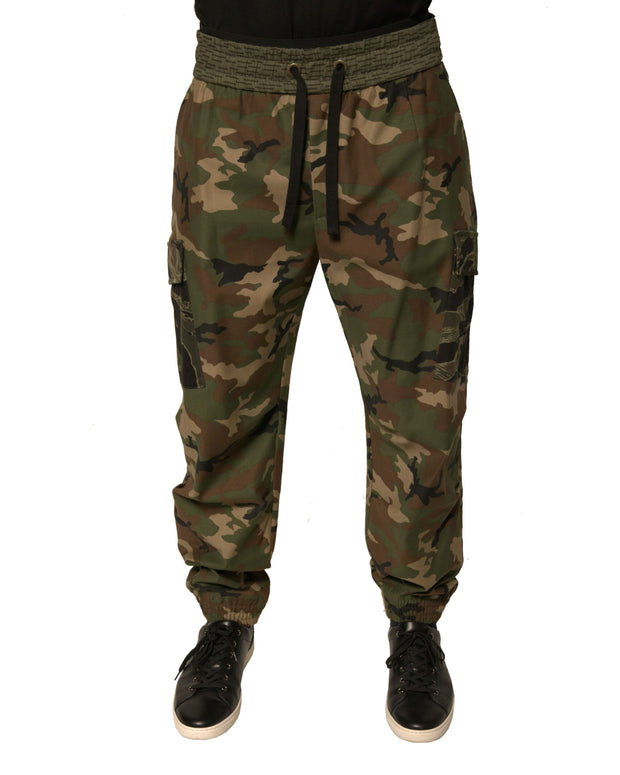 Multicolor Camouflage Cargo Sweatpants Pants