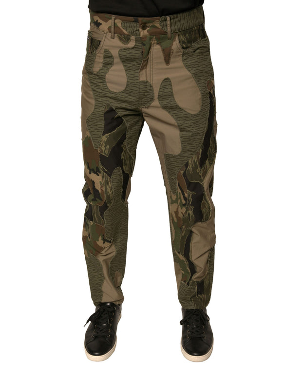 Multicolor Camouflage Cotton Pants