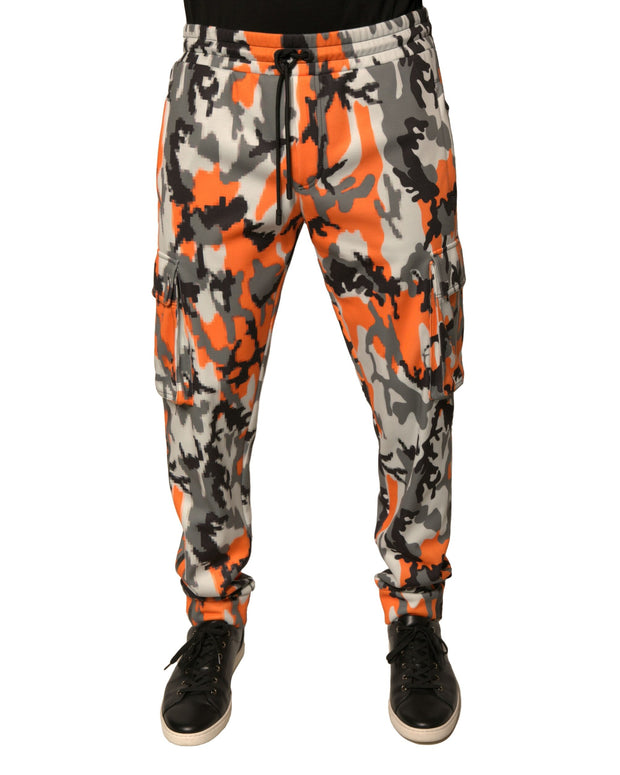 Multicolor Camouflage Cargo Jogger Pants