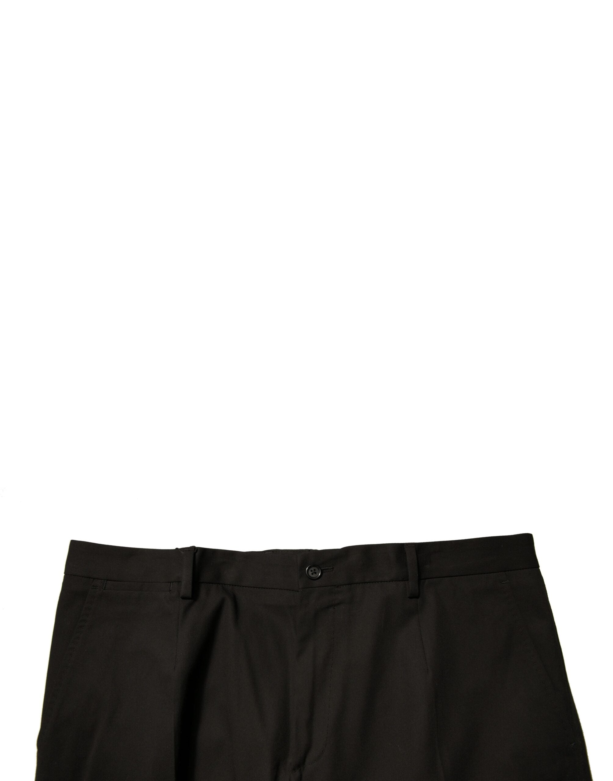 Black Cotton Men Cargo Casual Pants