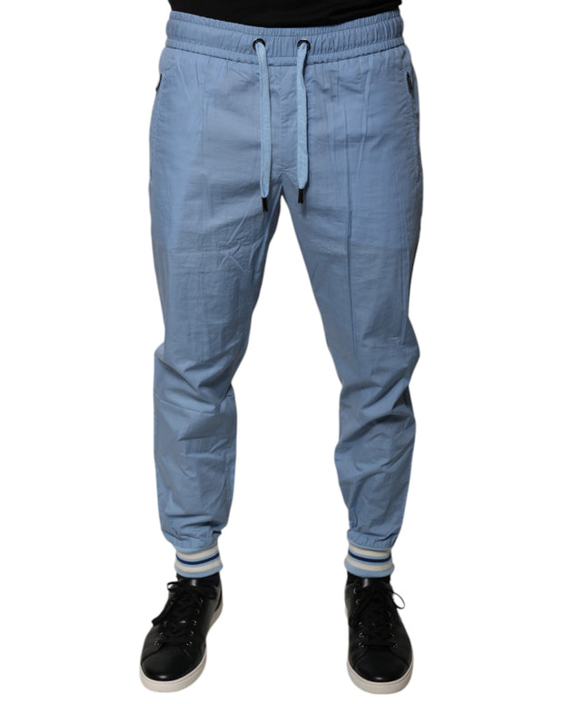 Blue Cotton Jogger Sweatpants Pants