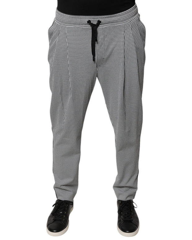 Black White Houndstooth Skinny Dress Pants