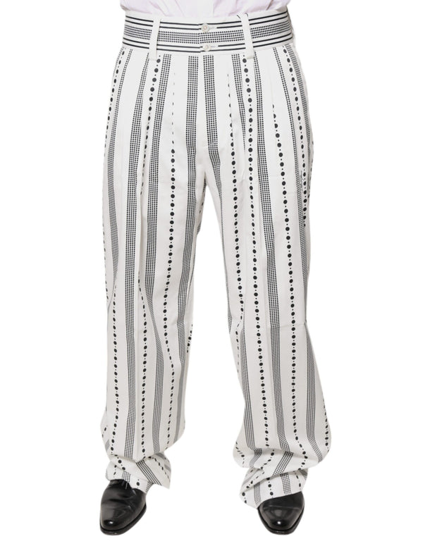 White Straight Formal Dress Pants