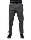 Gray Tapered Formal Dress Pants