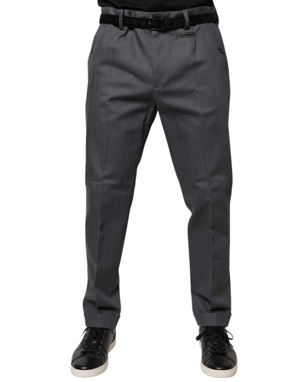 Gray Tapered Formal Dress Pants