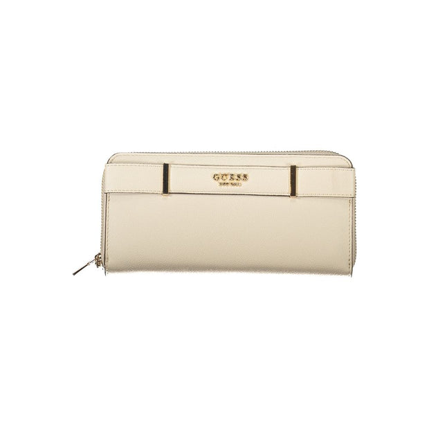 Beige Polyethylene Women Wallet