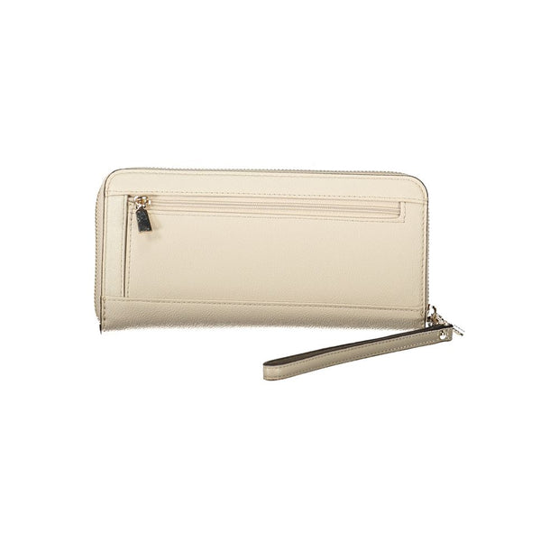 Beige Polyethylene Women Wallet