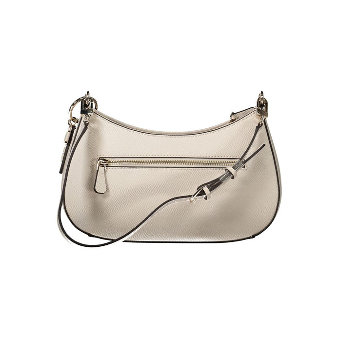 Beige Polyethylene Women Handbag