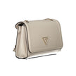 Beige Polyethylene Women Handbag