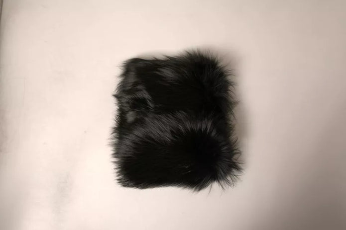 Black Fur Shoulder Collar Wrap Shawl Scarf